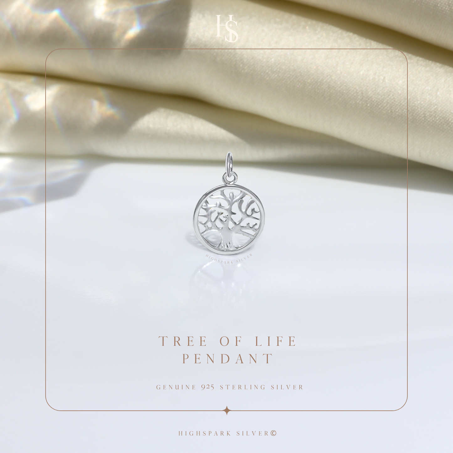 Tree of Life Pendant in 92.5 Sterling Silver For Women HighSpark