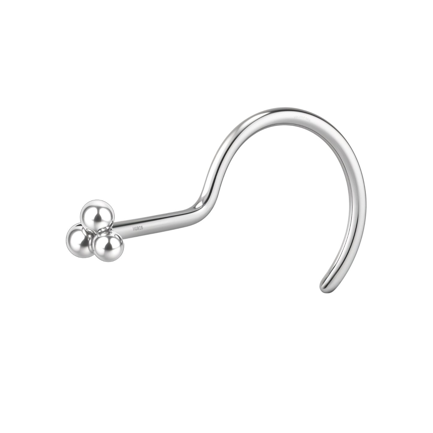 Trinity Cluster Nose Pin in 925 Sterling Silver For Women HighSpark
