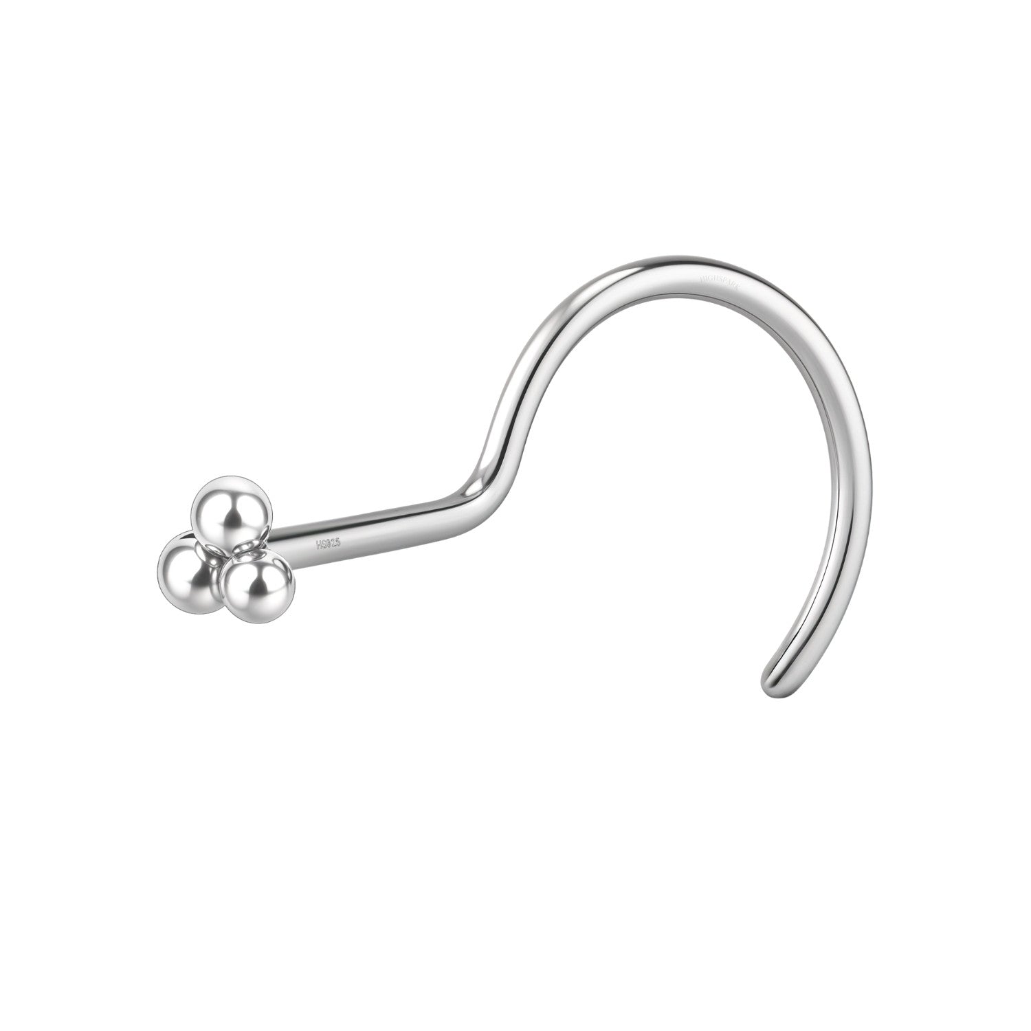 Trinity Cluster Nose Pin in 925 Sterling Silver For Women HighSpark