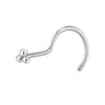 Silver Nose Ring Trinity Cluster Pin in 925 Sterling Silver