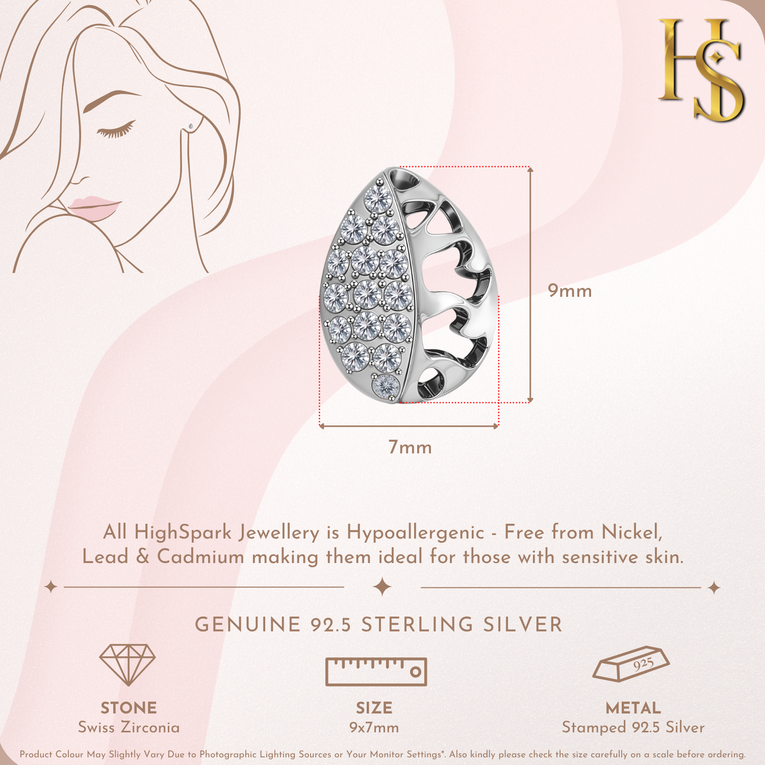 Twinkling Indian Motif Stud Earrings in 925 Sterling Silver For Women HighSpark