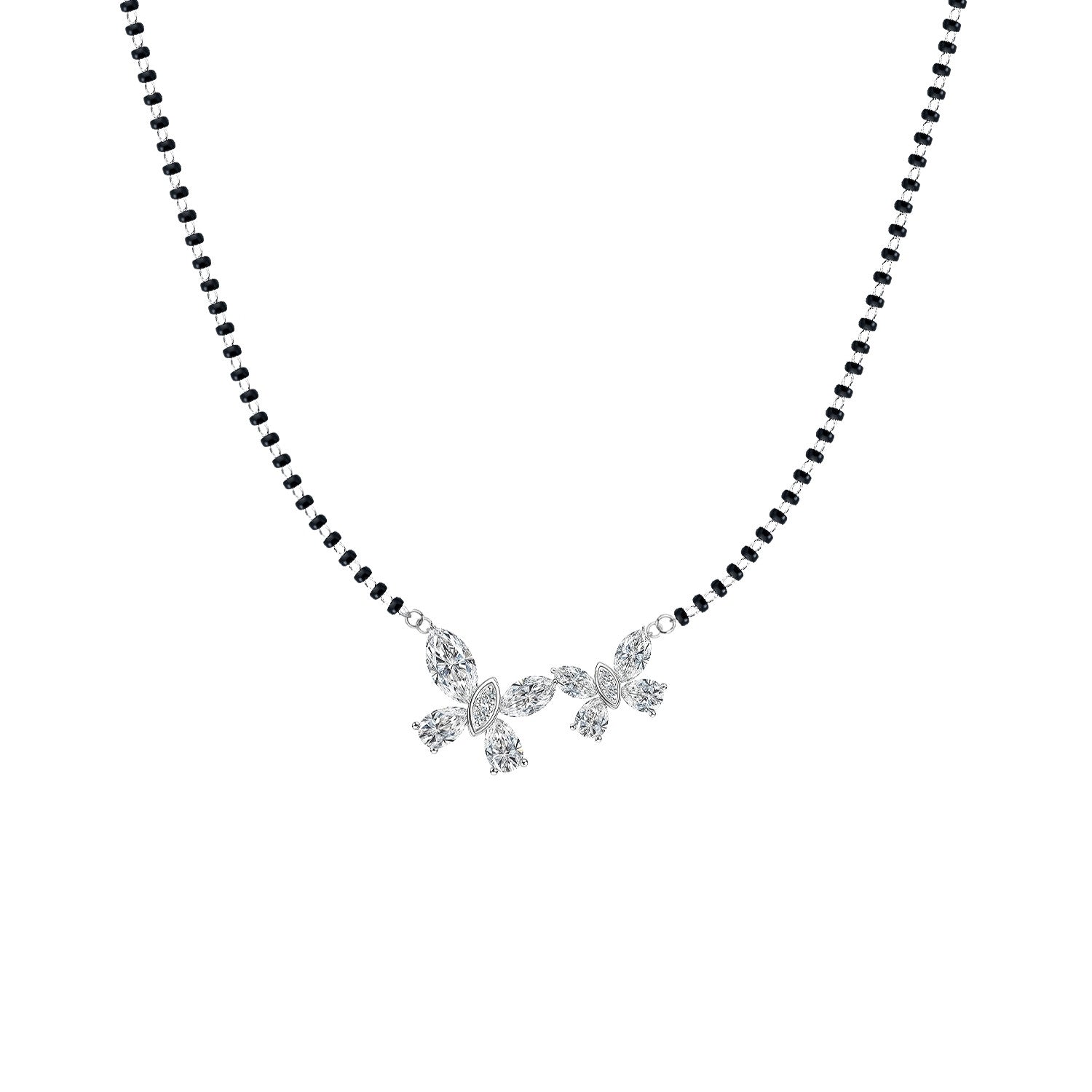 Whispers Butterfly Mangalsutra Necklace in 925 Sterling Silver For Women HighSpark