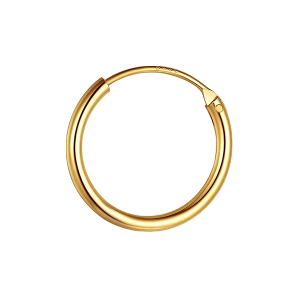 Nose Ring in 92.5 Sterling Silver - 18K Gold finish - Elegant Septum Ring / Nose Pin / Silver Nath
