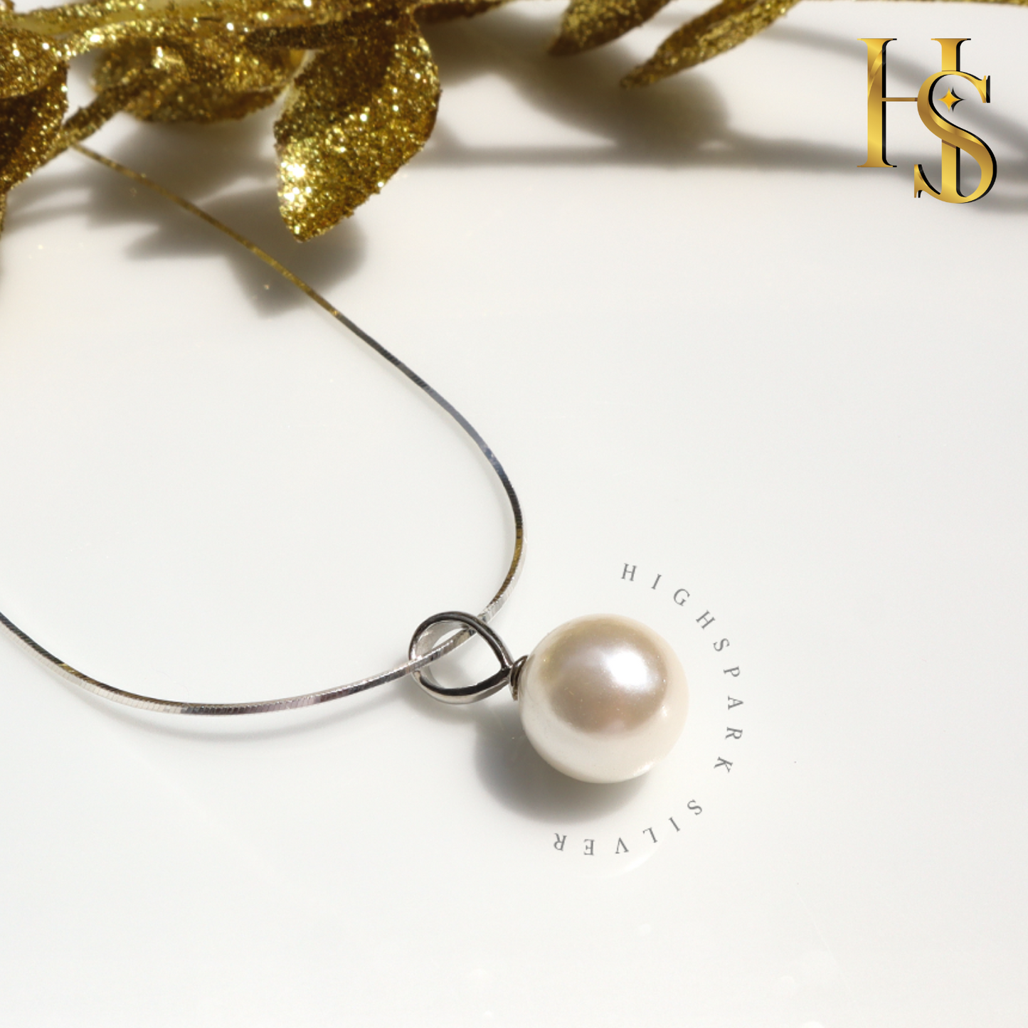 Pearl Pendant Chain with Brilliant Lustre South Sea Pearl