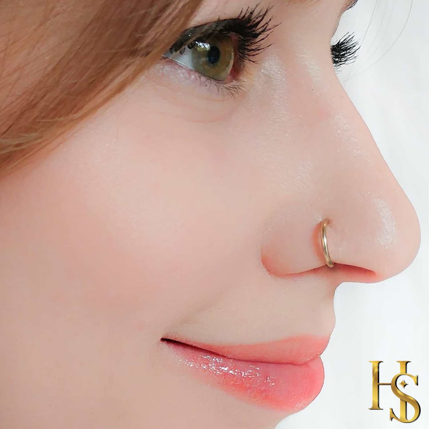 Gold Stud Nose Ring - Nose Piercing Stud By Ellie J Maui