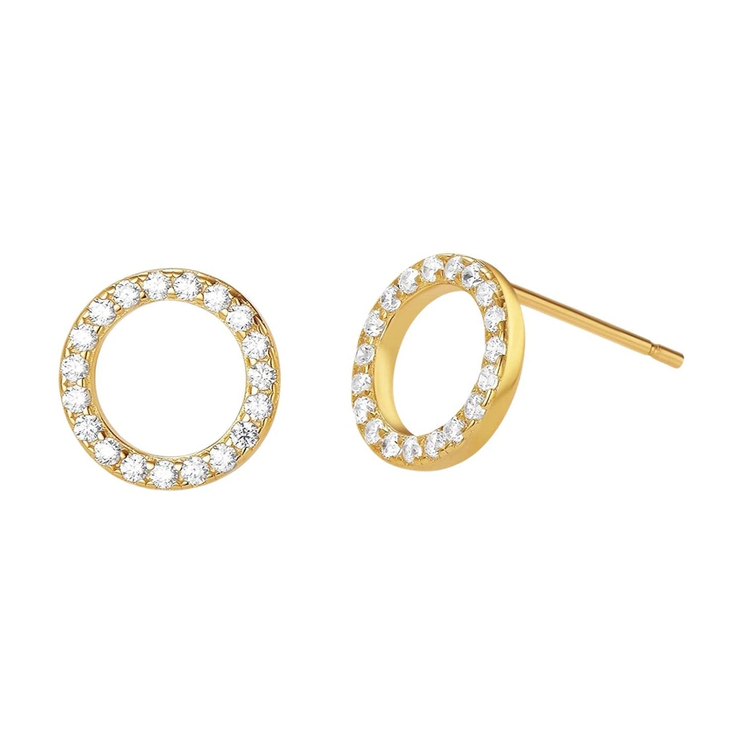 Circle of Life Earrings - 92.5 Silver in Gold - Unity, Wholeness and Completeness -18K Gold Finish