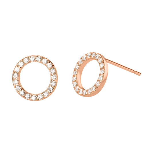 Circle of Life Earrings - 92.5 Silver in Rose Gold - Unity, Wholeness and Completeness -18K Rose Gold Finish
