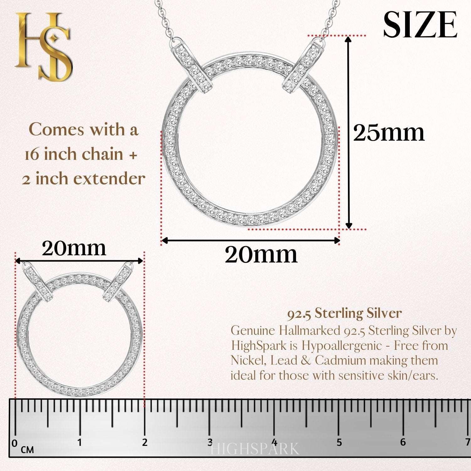 Circle Of Life - Real Diamond & Sterling Silver Pendants With 18” Chain