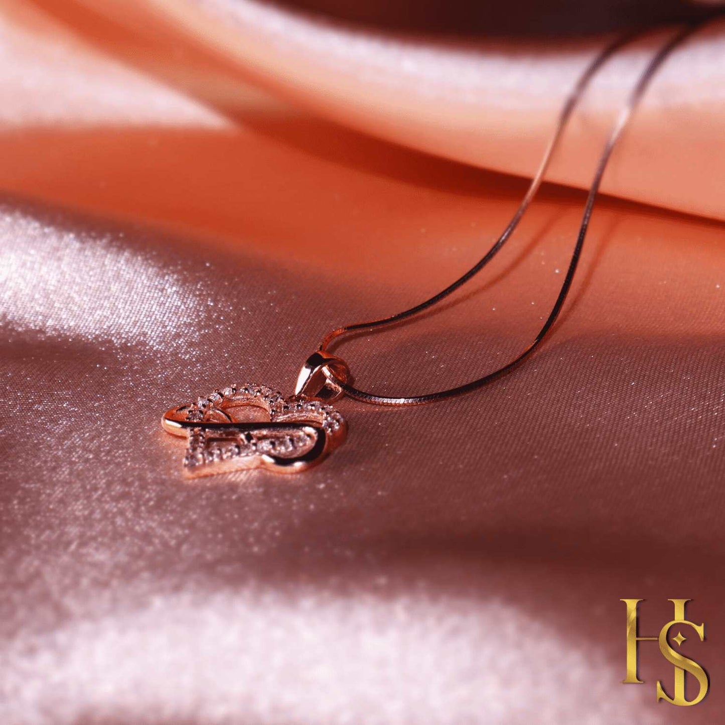 Infinity Heart Rose Gold Pendant in 92.5 Silver - Infinite Love - Studded with Swiss Zirconia - 18K Rose Gold finish