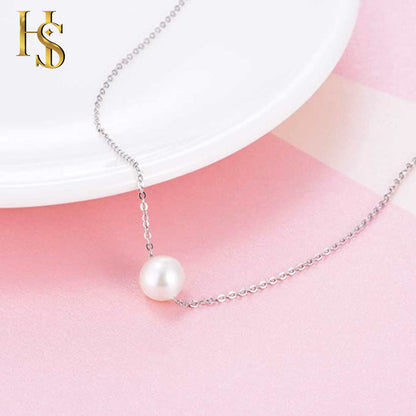 Classic Moon Pearl Pendant - Round White South Sea Pearl