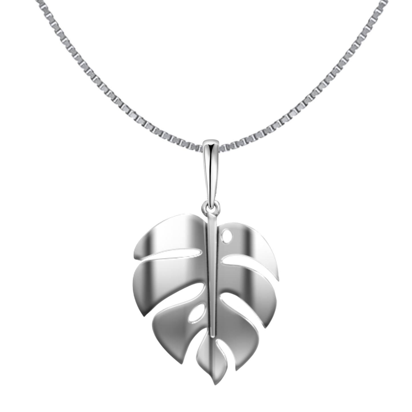 Leaf Pendant Necklace in 92.5 Silver