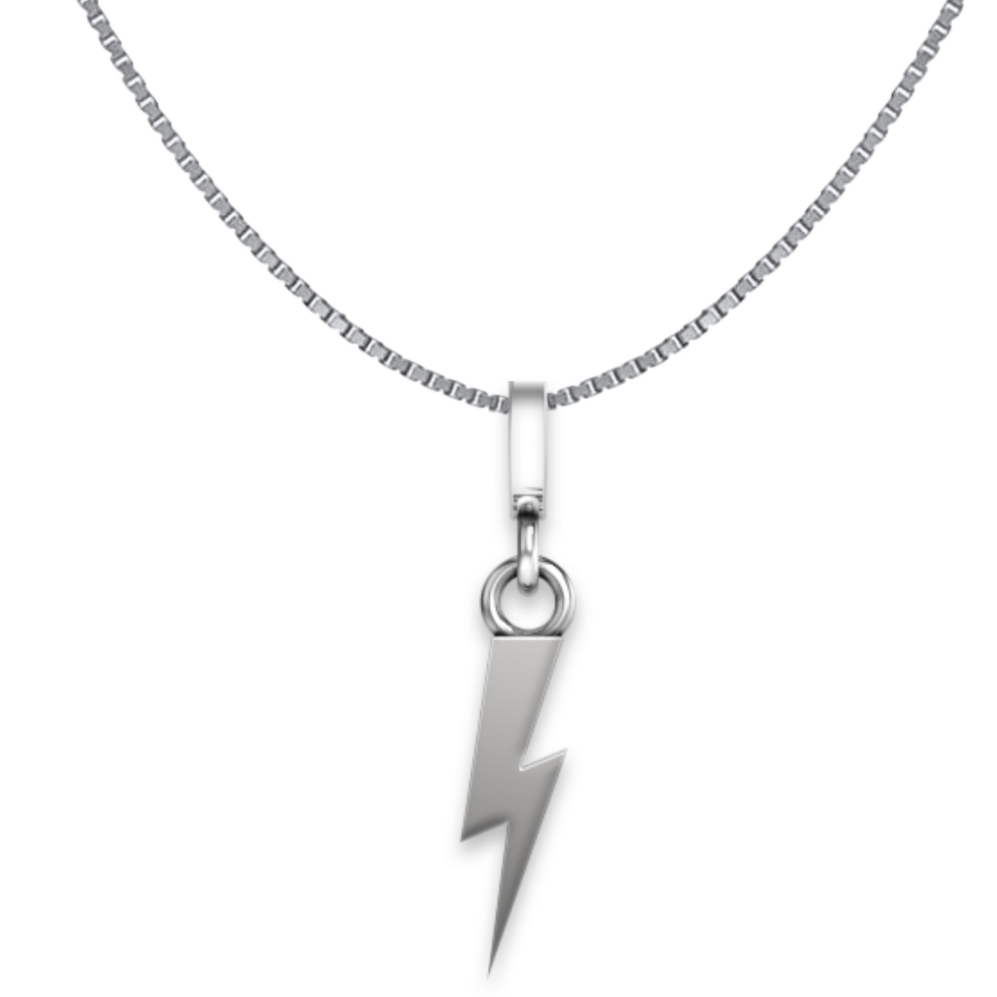 Lightening Bolt Pendant Necklace in 92.5 Silver
