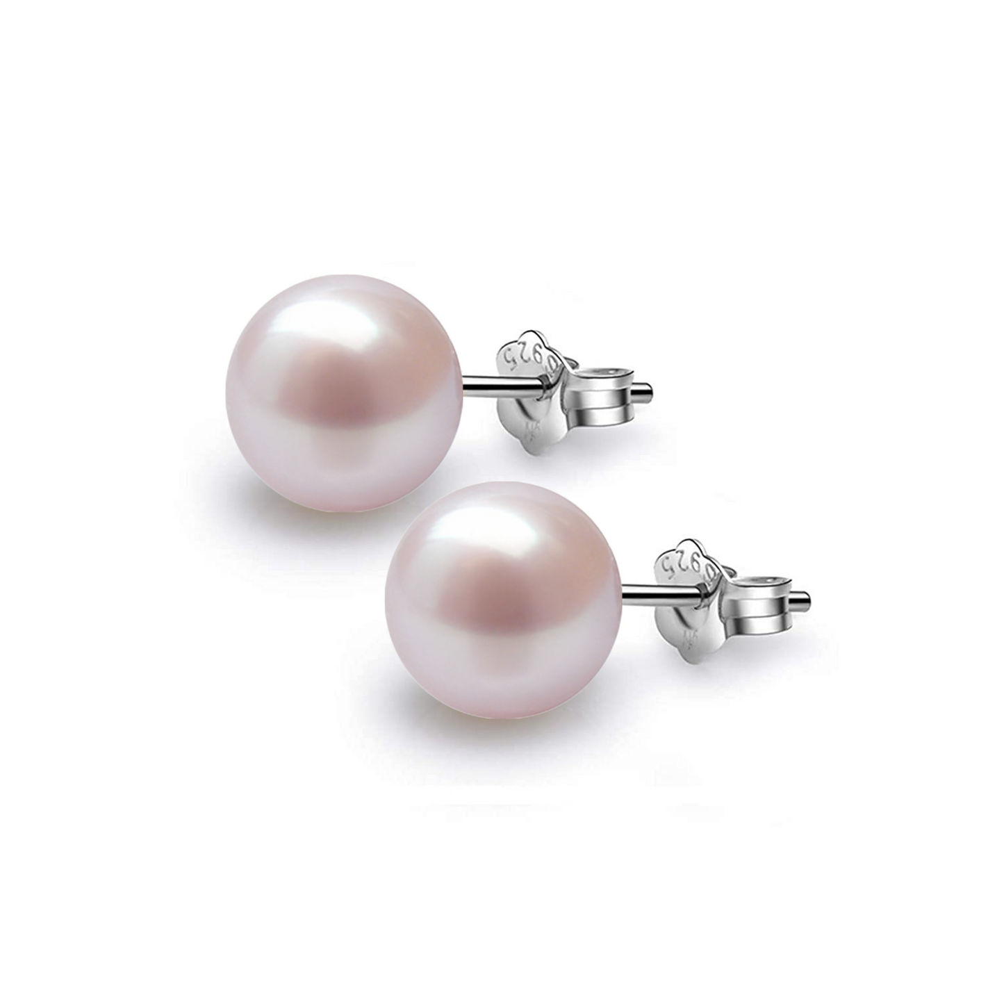 Pearl Classic Stud Earrings - Brilliant Lustre Pink Pearls