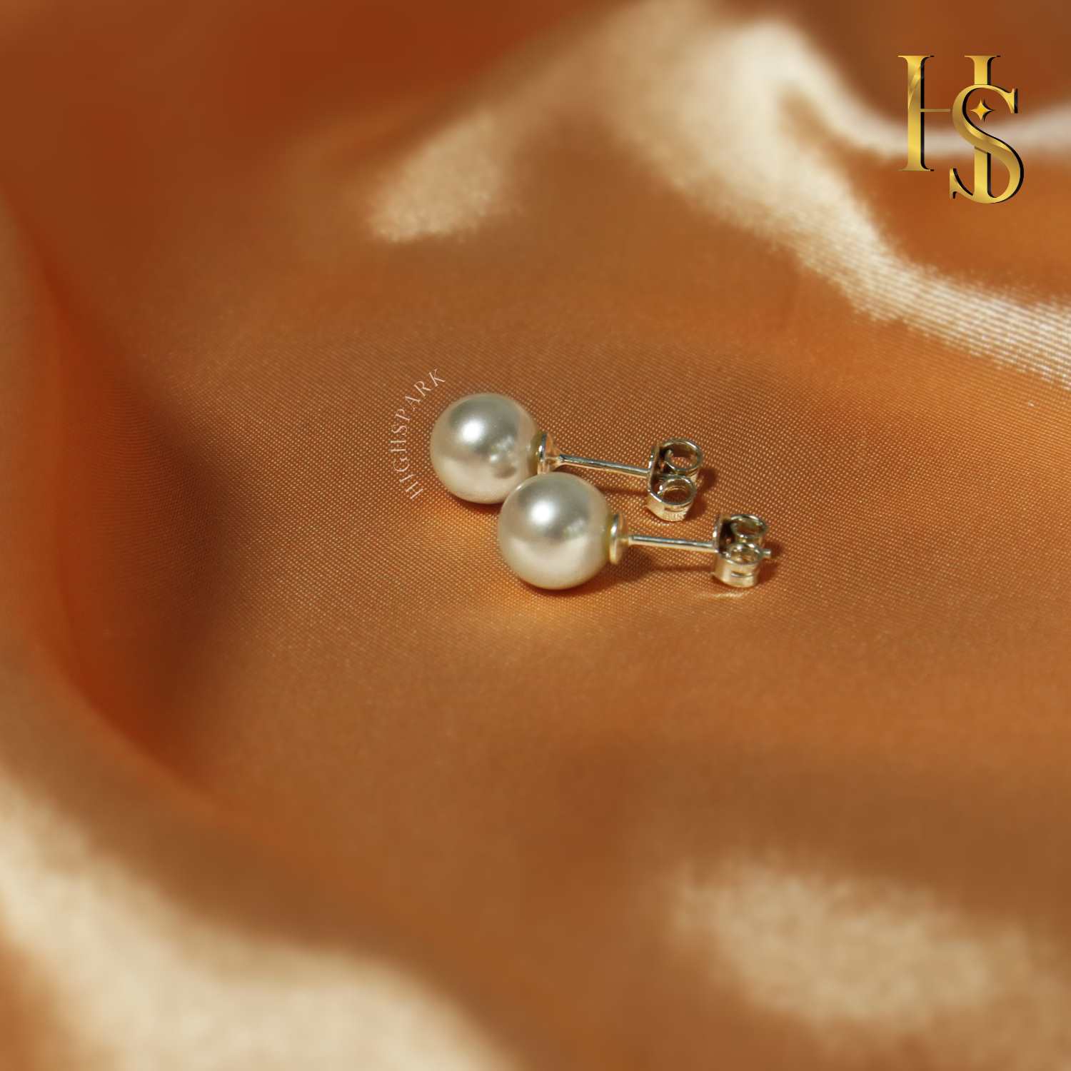 Stylish Big White Pearl Statement Stud Earrings-25mm