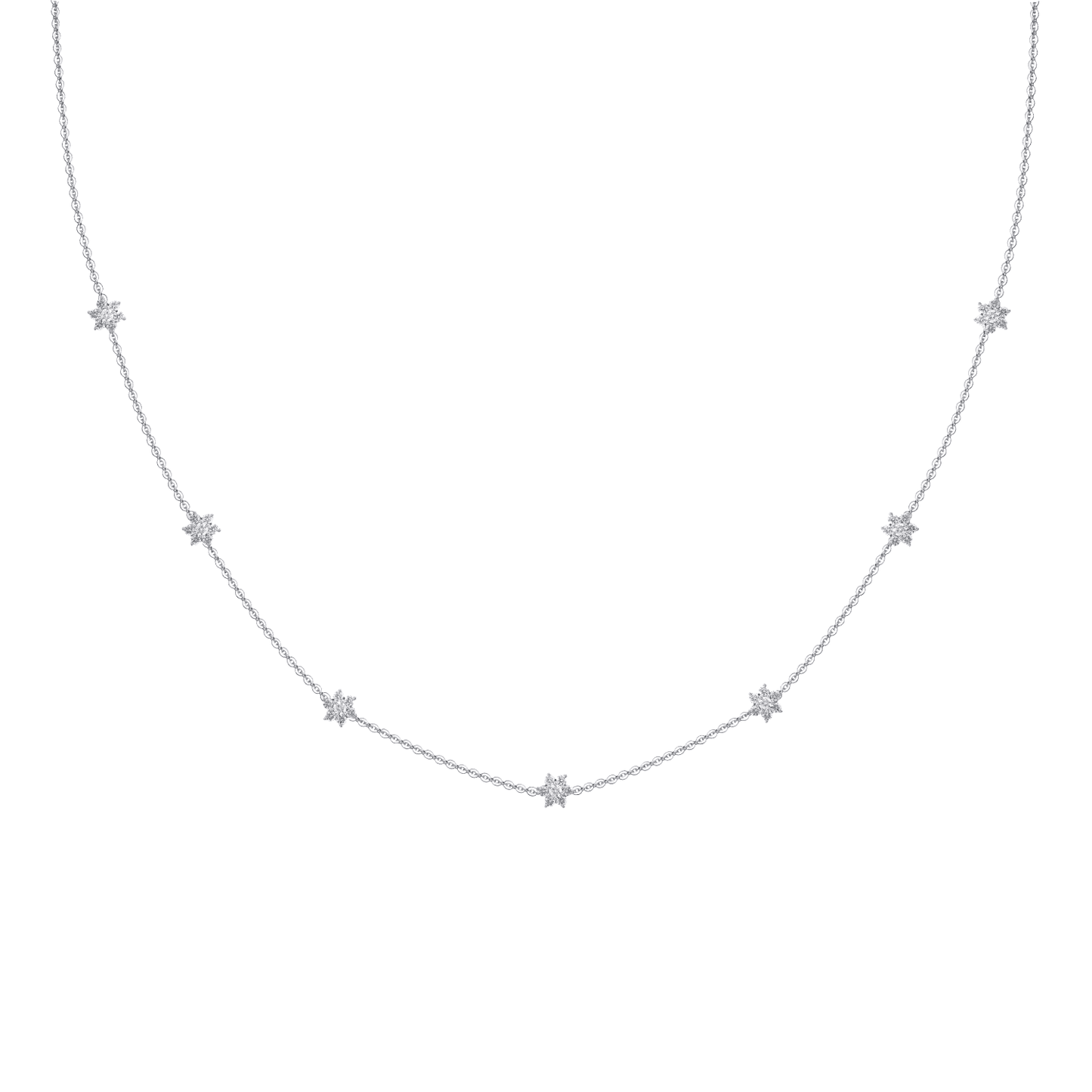 Sparkling Star Constellation Necklace in 92.5 Sterling Silver