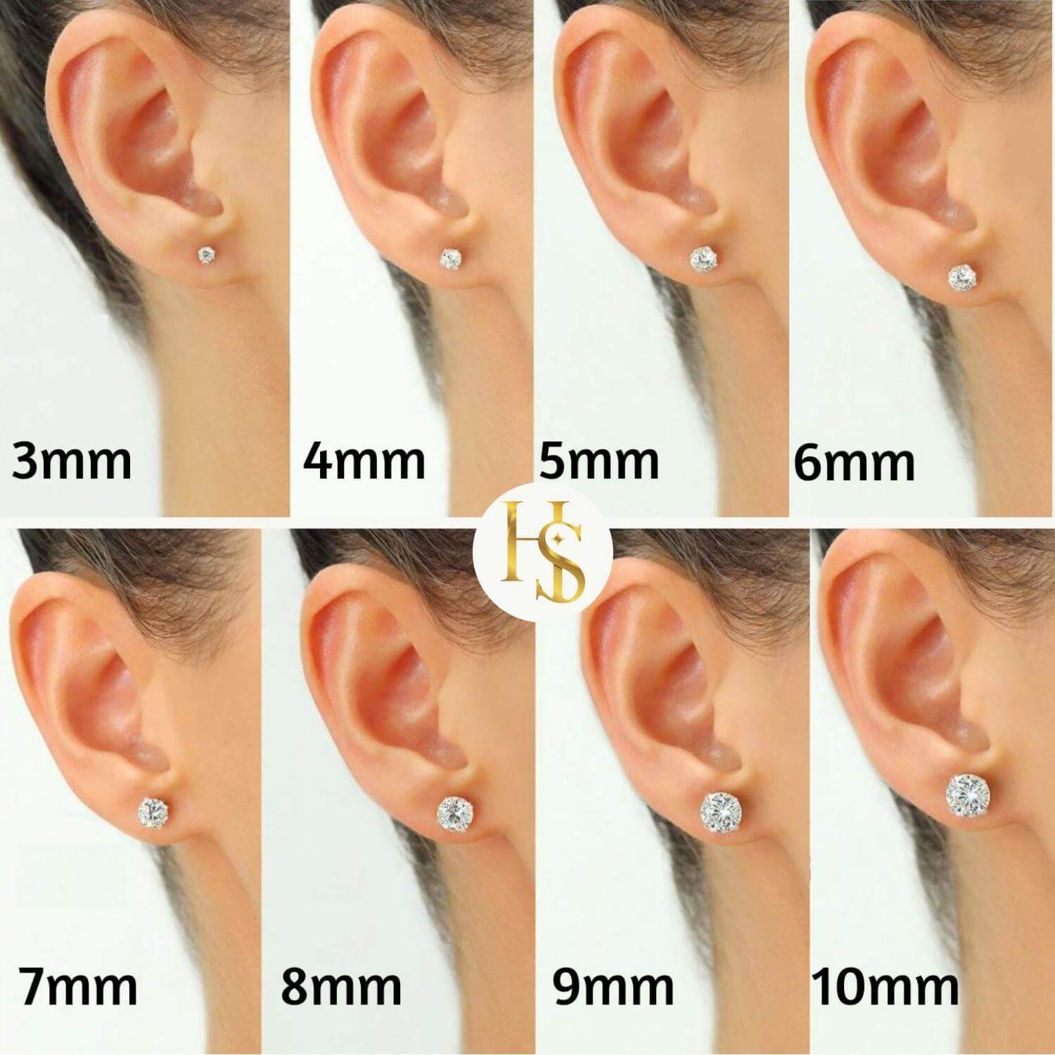 Size Chart For Competition Earrings